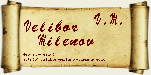 Velibor Milenov vizit kartica